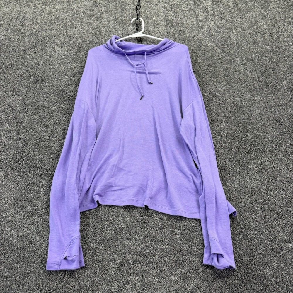 Athletic Works Sweatshirt Womens XXXL Purple Pullover Hoodie